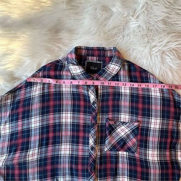 Rails Women's Plaid Dolman Sleeve Button-Up Flannel Shirt  L Cowgirl Western - Picture 13 of 14